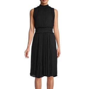 Pleated Blouson Dress